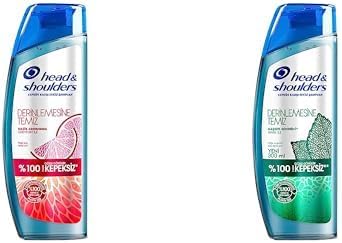 & Shoulders Derinlemesine Temizlik Şampuan Nazik Arındırma Greyfurt 300 ml ve & Shoulders Derinlemesine Temizlik Şampuan Kaşıntı Giderici Nane 300 ml
