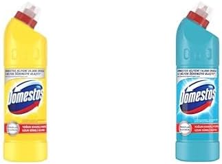 Domestos Yoğun Kıvamlı Çamaşır Suyu Limon Ferahlığı 750 ml ve Domestos Yoğun Kıvamlı Çamaşır Suyu Okaliptüs Ferahlığı 750 ml, 750 ML x 2, Limon Ferahlığı + Okaliptüs Ferahlığı Çamaşır Suyu