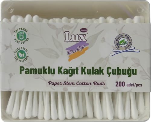 Alternative view of Lux Pamuklu Kağıt Kulak Çubuğu, 3 Paket, Toplam 600 Adet
