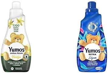 Yumoş Konsantre Çamaşır Yumuşatıcısı Vanilya 1200 ml 50 Yıkama 1 Adet ve Yumoş Çamaşır Yumuşatıcısı Lilyum 1440 ml