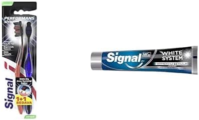 Signal Diş Fırçası Performance 2 Kat Yumuşak 31 gr 1+1 ve Signal Diş Macunu Arındırıcı Beyazlık Aktif Karbon 75 ml