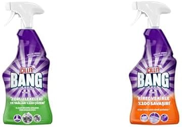 Cillit Bang Mutfak Yağ ve Kireç Çözücü Sprey 750 ml ve Cillit Bang Süper Güçlü Kir ve Kireç Çözücü Sprey (1 x 750 ml)
