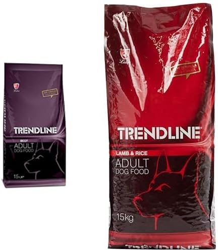 Trendline Biftekli Yetişkin Köpek Maması 15 kg ve Trendline Kuzu Etli & Pirinçli Yetişkin Köpek Maması 15 kg