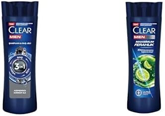 Clear Men 3 in 1 Şampuan & Duş Jeli Arındırıcı Kömür Saç Yüz Vücut İçin ve Clear Men Kepeğe Karşı Etkili Şampuan Maksimum Ferahlık 350 ml