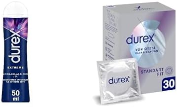 Extreme Kayganlaştırıcı Jel 50 ml (1 x 50 ml) ve Durex Yok Ötesi Ultra Kaygan İnce Prezervatif 30'lu