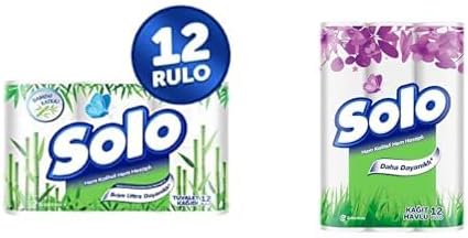Solo Tuvalet Kağıdı Bambu Katkılı 12'li ve Solo Kağıt Havlu 12'li