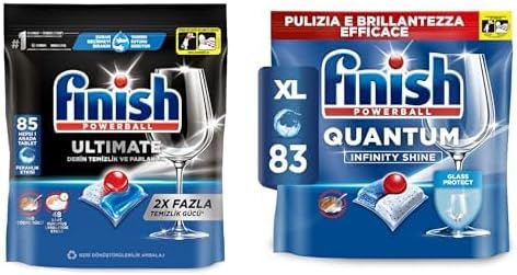 85 Kapsül Bulaşık Makinesi Deterjanı Tableti (1 x 85 Kapsül) ve Finish Quantum 83 Kapsül Bulaşık Makinesi Deterjanı Tableti (1 x 83 Kapsül)