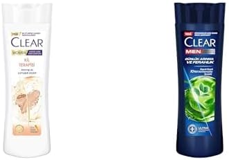 Clear Kil Terapisi Arınmış ve Yumuşak Saçlar Kepeğe Karşı Etkili Şampuan 350 ml ve Clear Men Kepeğe Karşı Etkili Şampuan Günlük Arınma ve Ferahlık 350 ml