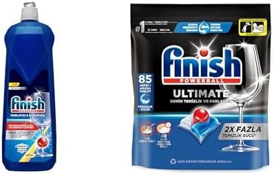 Bulaşık Makinesi Parlatıcı & Kurutucu Limonlu (1 x 800 ml) ve Finish 85 Kapsül Bulaşık Makinesi Deterjanı Tableti (1 x 85 Kapsül)