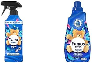 MAXZIQF Yumoş Sprey Yıkaması Zor Eşyalar İçin Lilyum 450 ml ve Yumoş Çamaşır Yumuşatıcısı Lilyum 1440 ml