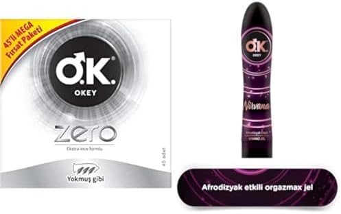 Zero 45'li Prezervatif ve Okey Nirvana Uyarıcı Jel 100 ml