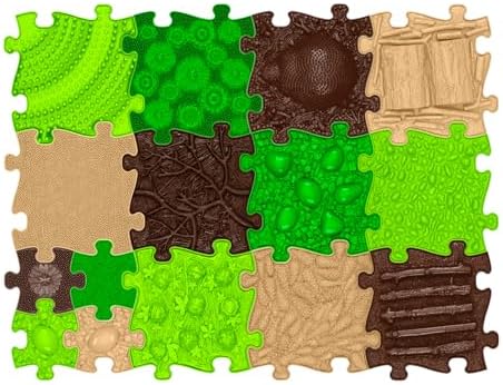 Muffik of Set - Muffik Doğanın Dokunuşu Seti - 15 Parça XXL Ortopedik Duyu Matı - Çocuk ve Yetişkinler için Geniş Kapsamlı Terapi ve Gelişim Seti