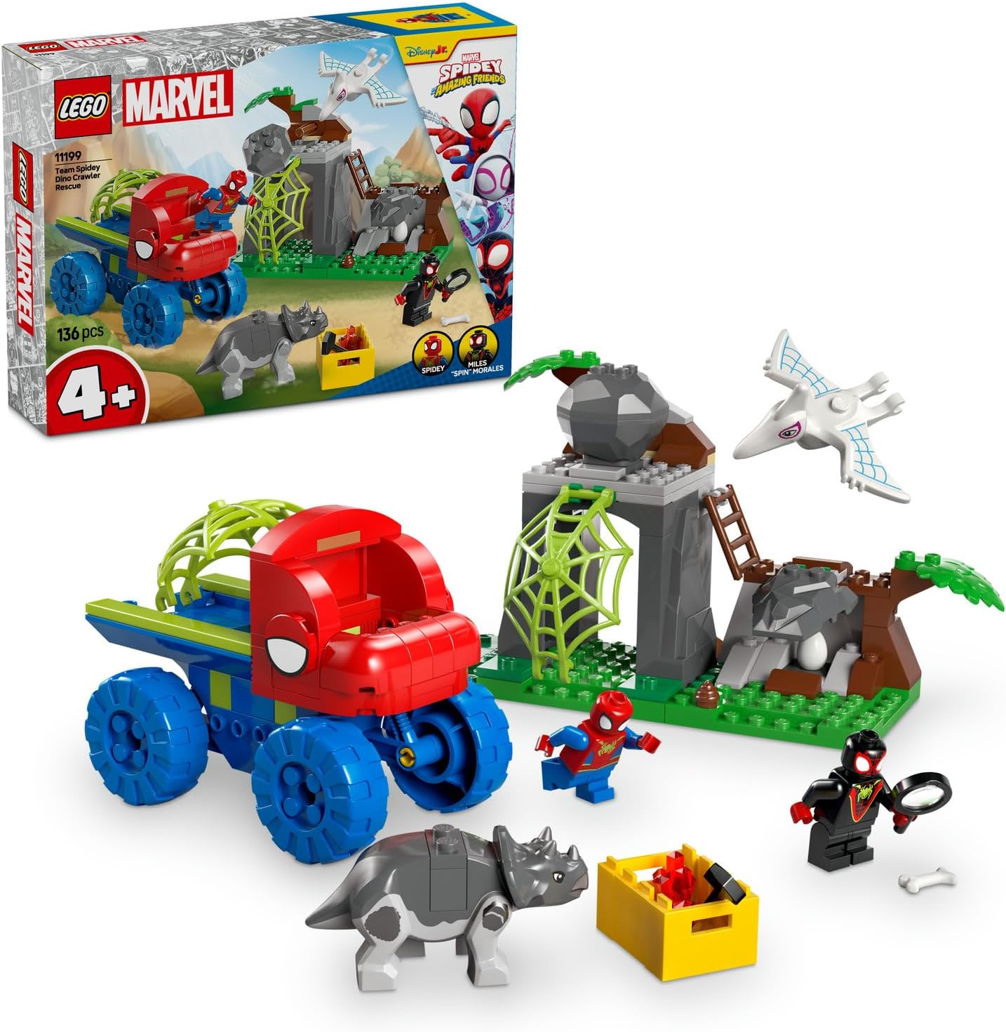 Alternative view of | Spidey ve İnanılmaz Arkadaşları Spidey Ekibi Dinozor Kamyonlu Kurtarma 11199-4 Yaş ve Üzeri Çocuklar için Yaratıcı Oyuncak Yapım Seti (136 Parça)