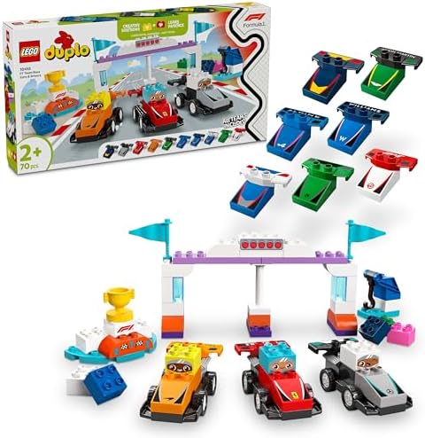 Town F1 Takımı Yarış Arabaları ve Sürücüler 10445-2 Yaş ve Üzeri Çocuklar İçin Eğitici ve Yaratıcı Oyuncak Yapım Seti (70 Parça)