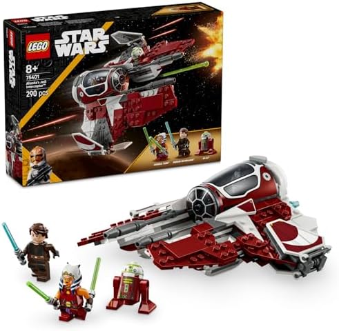 : Klon Savaşları Ahsoka’nın Jedi Interceptor’ı 75401-8 Yaş ve Üzeri Kız ve Erkek Çocuklar için Yaratıcı Oyuncak Yapım Seti, Doğum Günü Hediyesi (290 Parça)