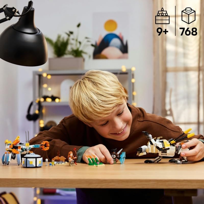 Horizon Adventures Aloy ve Varl, Metalkabuk ve Hızardiş’e Karşı 77037-9 Yaş ve Üzeri Çocuklar için Yaratıcı Oyuncak Yapım Seti, Doğum Günü Hediyesi (768 Parça)