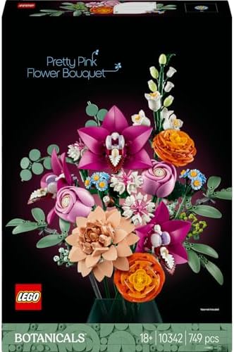 Alternative view of Botanicals Pembe Çiçek Buketi 10342 – Yetişkinler için Gül, Papatya, Orkide, Mürver Çiçeği, Düğün Çiçeği gibi 9 Farklı Çiçek İçeren Çiçek Yapım Seti (749 Parça)