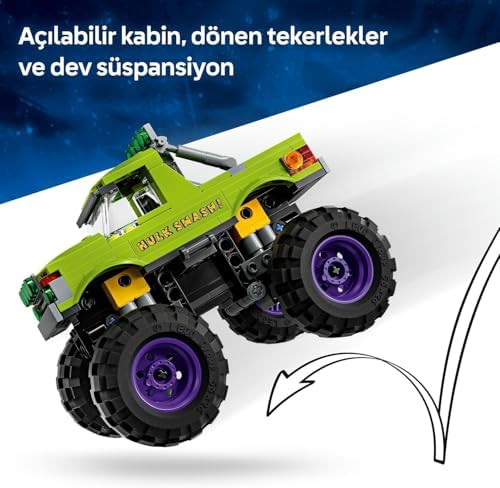 ǀ Hulk Kamyonu, Thanos'a Karşı 76312-7 Yaş ve Üzeri Çocuklar için Süper Kahraman İçeren Yaratıcı Oyuncak Yapım Seti (229 Parça)