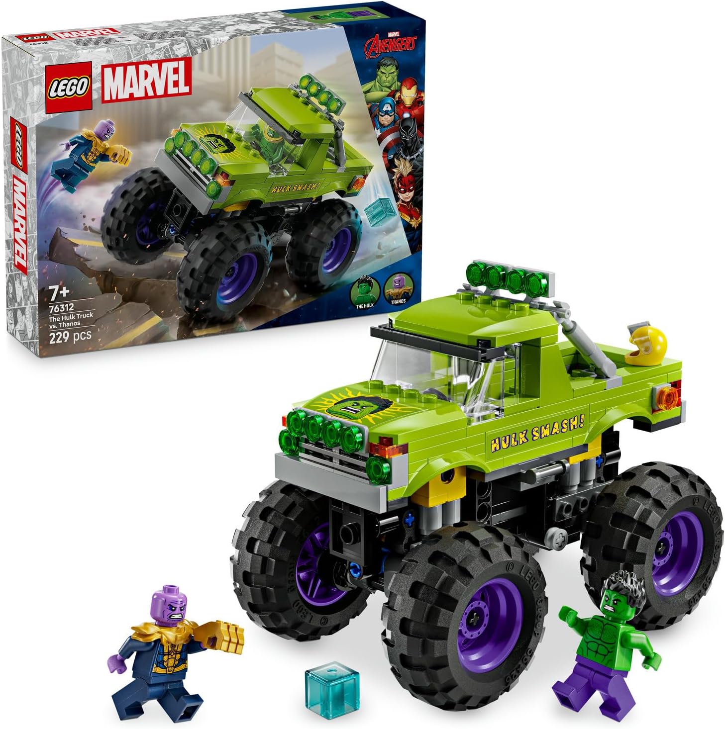 Alternative view of ǀ Hulk Kamyonu, Thanos'a Karşı 76312-7 Yaş ve Üzeri Çocuklar için Süper Kahraman İçeren Yaratıcı Oyuncak Yapım Seti (229 Parça)