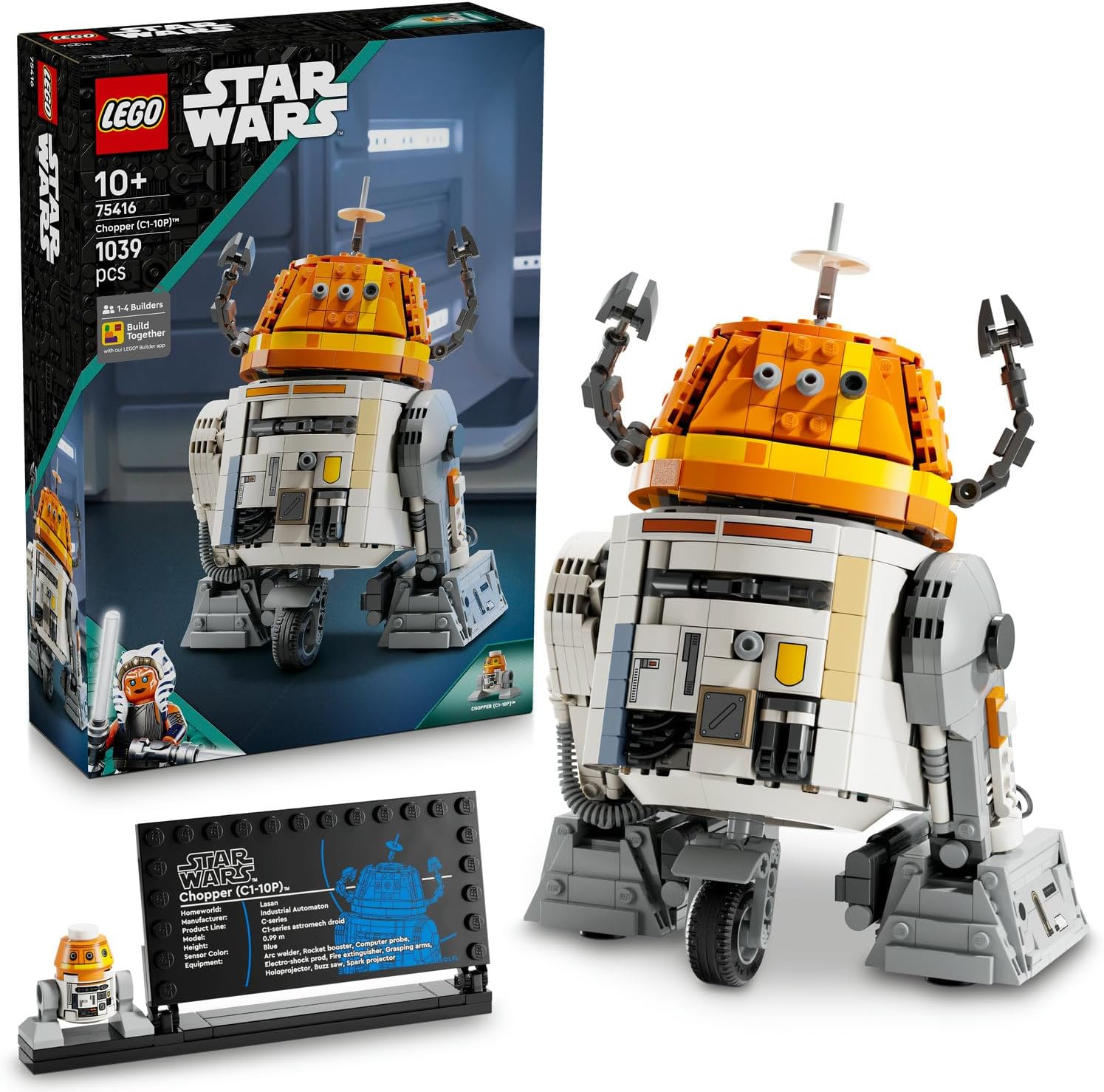 Alternative view of : Ahsoka (C1-10P) Astromech Droidi 75416-10 Yaş ve Üzeri Çocuklar için İnşa Edilebilen Yaratıcı Model Yapım Seti (1039 Parça)