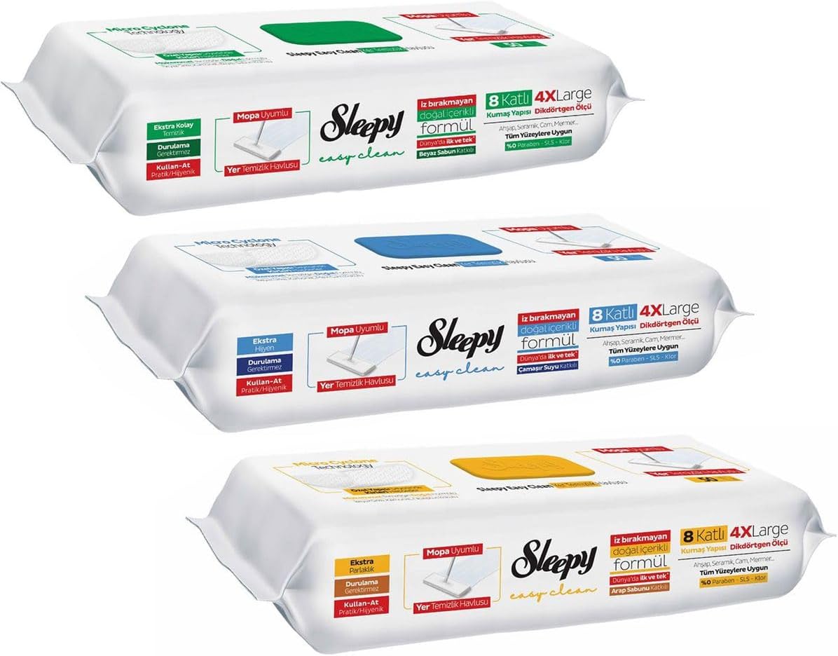 Alternative view of Beyaz Sabun,Çamaşır Suyu,Arap Sabun Mop Uyumlu Yer Temizlik Havlusu 3 x 50