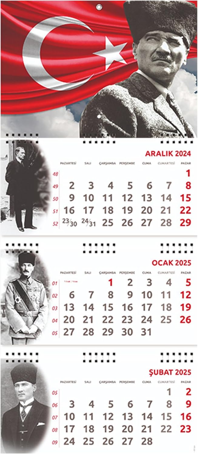 Alternative view of 2025 Atatürk Gemici Duvar Takvimi - Ayyıldız