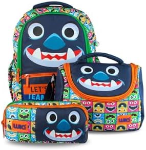 Wia Monste Erkek Çocuk Sırt Çantası Seti, Standart, SWG-015, Lacivert, erkek-çocuk