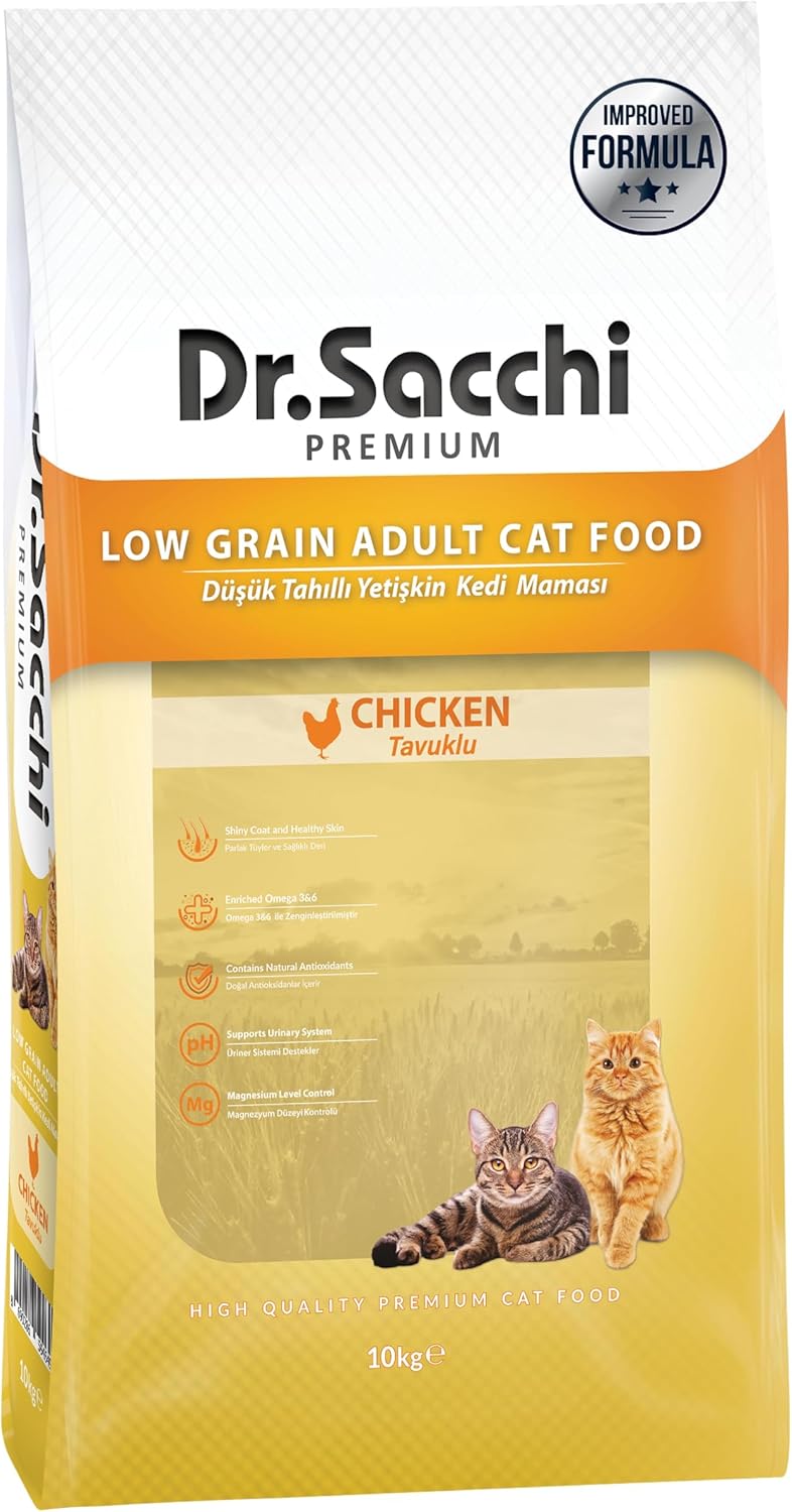 Alternative view of Dr.Sacchi Düşük Tahıllı Tavuklu Yetişkin Kedi Maması 10 kg