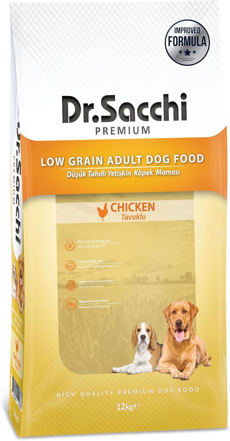 Alternative view of Dr.Sacchi Düşük Tahıllı Tavuklu Yetişkin Köpek Maması 12 kg