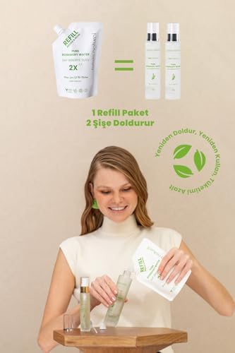 Bade Natural Biberiye Suyu Güçlendirici Saç Toniği Paket 200 ml%100 Doğal ve Saf