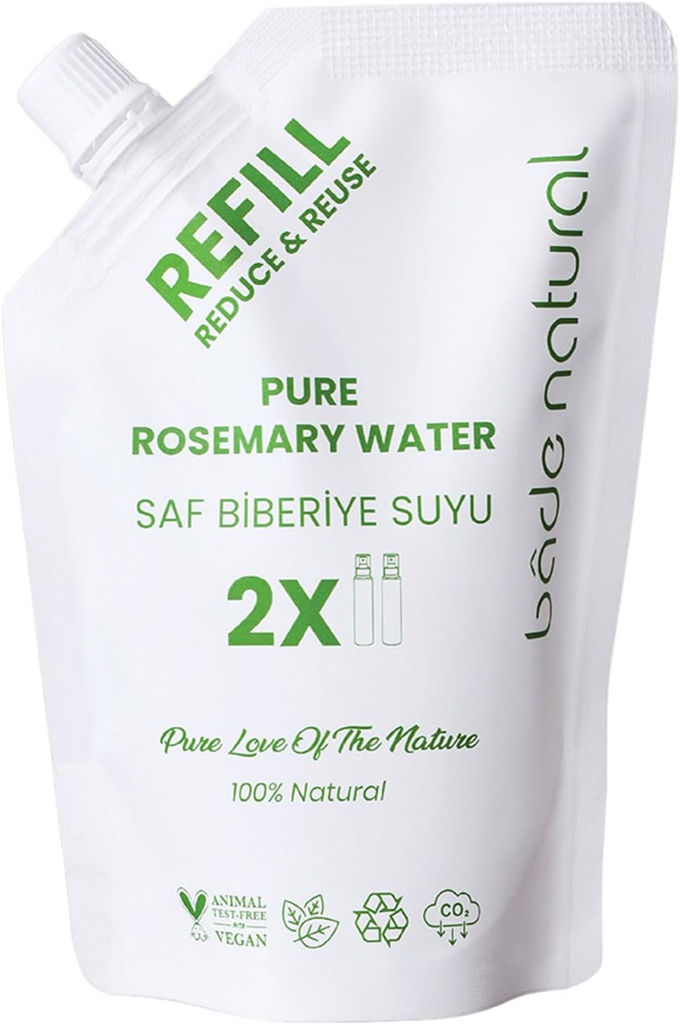 Alternative view of Bade Natural Biberiye Suyu Güçlendirici Saç Toniği Paket 200 ml%100 Doğal ve Saf