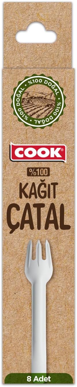 Alternative view of Kağıt Çatal, 8 Adet, Tek Kullanımlık