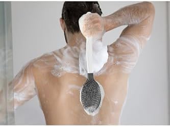 Alternative view of Çift Taraflı Banyo Duş Vücut Fırçası Yumuşak Uzun Saplı Sırt Kese Masaj Fırçası Pembe Renk 152Gp