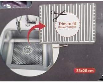 Alternative view of Dikdörtgen Silikon Lavabo Buzluk Matı 33X28 Cm ANTRASİT Renk 1 Adet Isglvb112