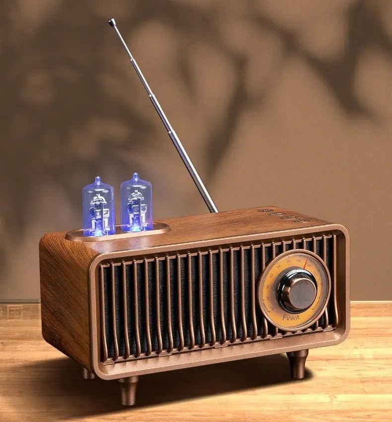 Alternative view of Yeni Nesil Radyo USB SD FM Aux Bluetooth Müzik Kutusu Retro Nostaljik Görünümlü Şarj Edilebilir B9 Koyu Kahverengi (B9 - Kahverengi)