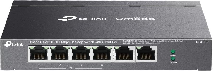 Alternative view of TP-LINK 5port DS106P 10/100 67W 4port POE YÖNTİLEMEZ SWITCH