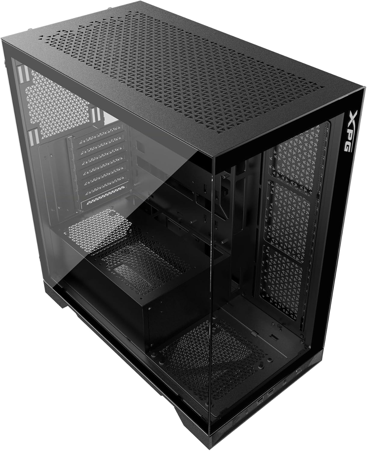 Alternative view of XPG ADATA INVADER X Mid-Tower Oyuncu Kasası – Siyah, Temperli Cam, 360mm Radyatör Desteği
