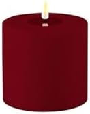 Deluxe Homeart Bordo Rengi Led Dış Mekan Mum 10X10 Cm - De Rf-Ul-0042