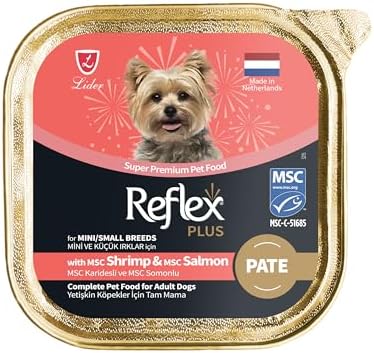 Reflex Plus Pate Karidesli ve Somonlu Mini Küçük Irk Köpek Maması 85 Gr