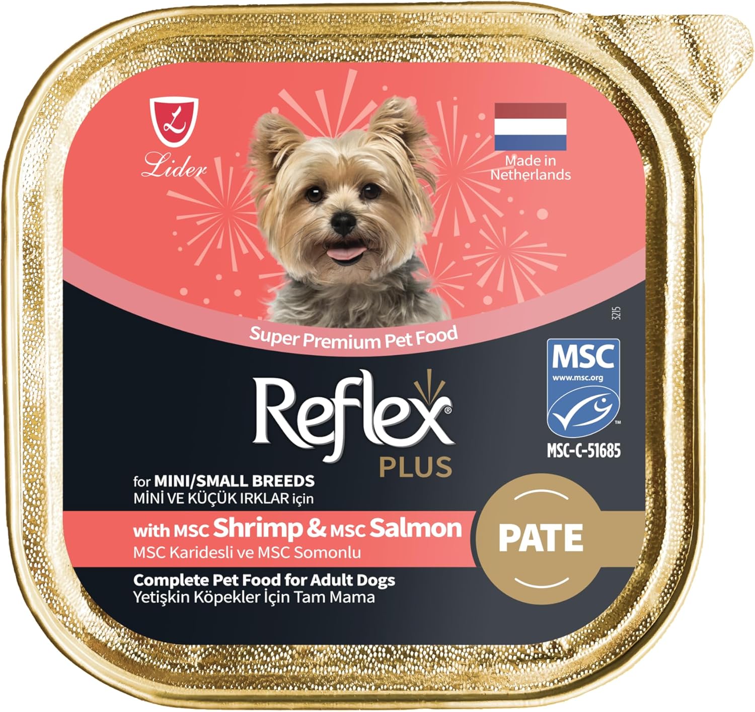 Alternative view of Reflex Plus Pate Karidesli ve Somonlu Mini Küçük Irk Köpek Maması 85 Gr