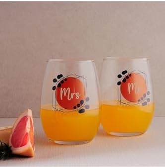 Mr & Mrs 2'li Meşrubat Bardağı