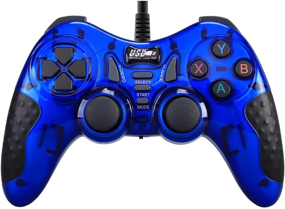 Alternative view of MT40 Çift Analoglu Kol USB PC Bilgisayar PS3 Oyun Kolu Gamepad Joystick (Lacivert)