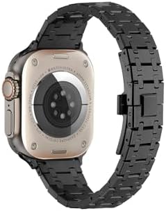 Ultra 49mm İle Uyumlu KRD, 83 Metal Kordon, Siyah