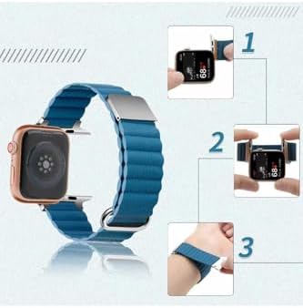Ultra 49mm İle Uyumlu KRD, 78 PU Deri Kordon Strap Kayış CNS, Lacivert