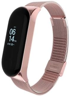Alternative view of Mi Band 5 Uyumlu Lüks Metal Mıknatıslı Kordon – Paslanmaz Çelik - Siyah