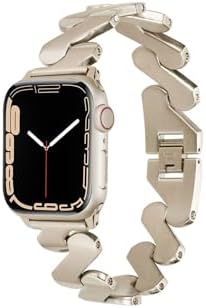 Ultra 49mm Kordon İle Uyumlu KRD, 80 Metal Strap Kayış CNS, Starlight