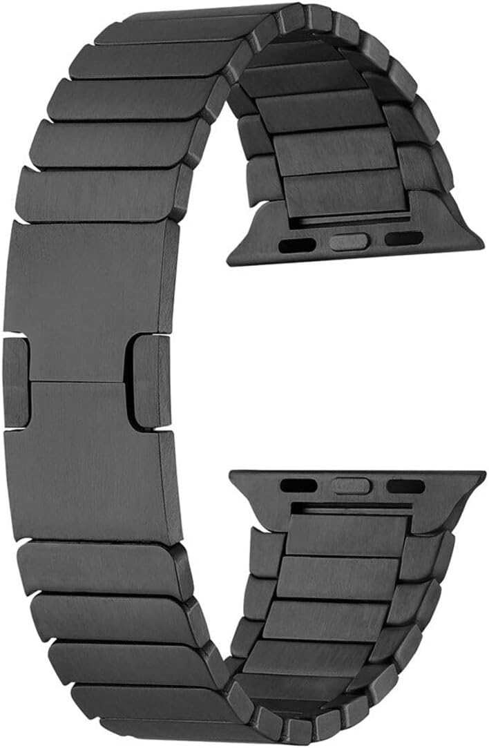 Ultra 49mm İle Uyumlu KRD, 82 Metal Kordon, Siyah