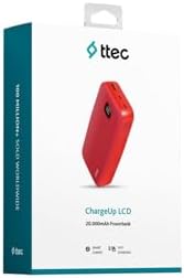 Alternative view of 2BB211 ChargeUp LCD 20.000 mAh Taşınabilir Hızlı Şarj Aleti/Powerbank (Kırmızı)