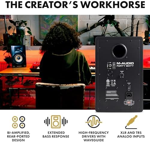 Alternative view of Forty Sixty - 6,5” Stüdyo Monitör Hoparlörü, Üretim ve Miksleme için Hassas DSP Crossover, EQ, Kontrol Uygulaması ve Bluetooth, 100 W
