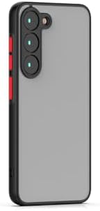 - Galaxy S23 ile Uyumlu Hux Mat Arka Kapak Şok Emici Kaymaz Çizilmeye Dayanıklı Telefon Kılıfı – Siyah